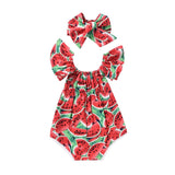 Baby Girl Watermelon Sunsuit